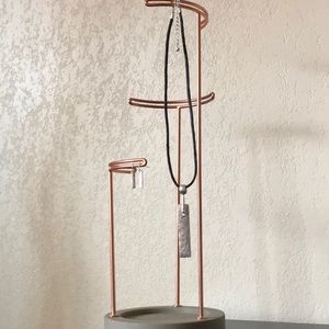 Hammered Silver Necklace and Earrings